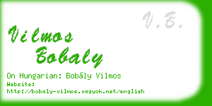 vilmos bobaly business card